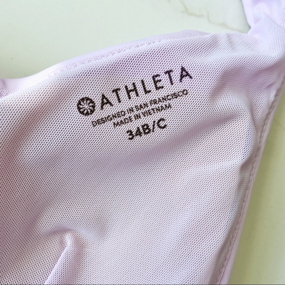 ATHLETA NWT Bra Cup Plunge Bikini Top Violet Mist - Picture 7 of 8